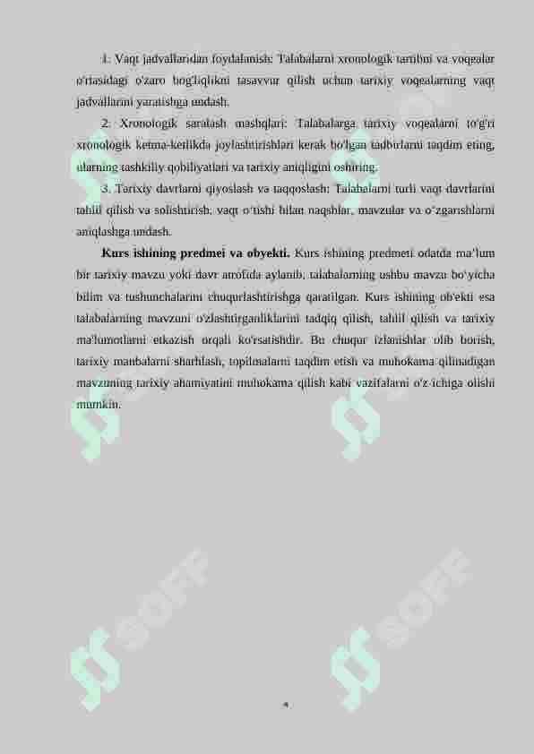 Tarix darslarida xronologik ko'nikmalarni shakllantirish usullari 4