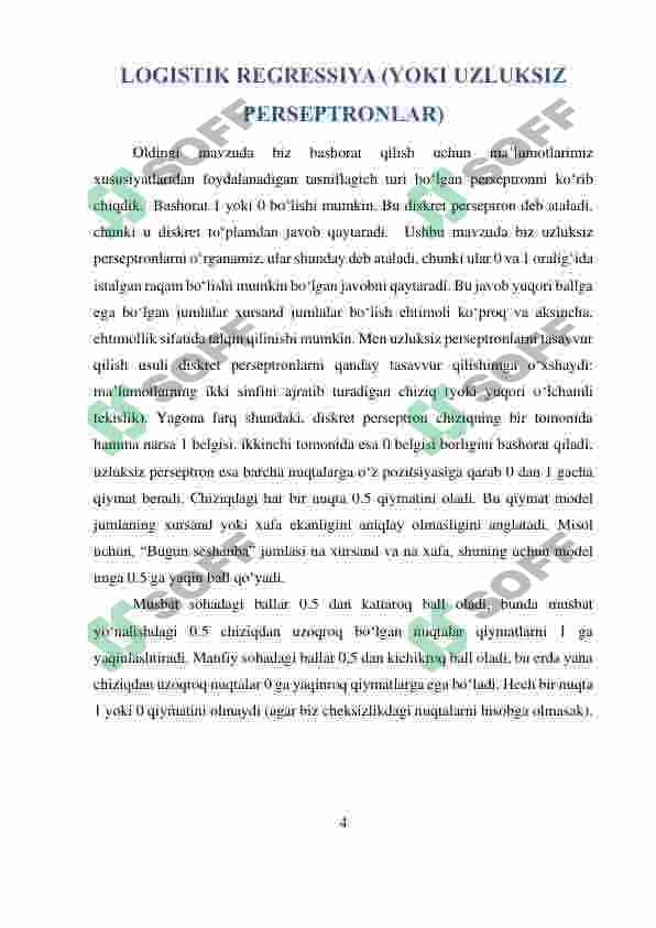 LOGISTIK REGRESSIYA 4