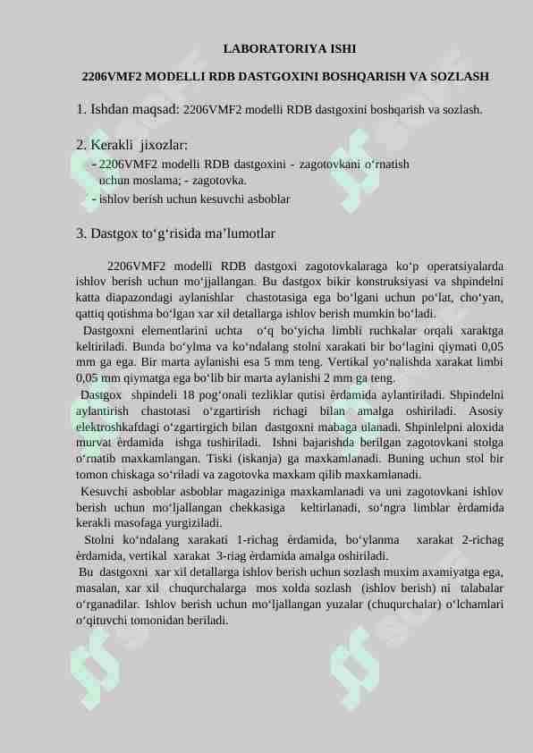 2206VMF2 MODELLI RDB DASTGOXINI BOSHQARISH VA SOZLASH 1