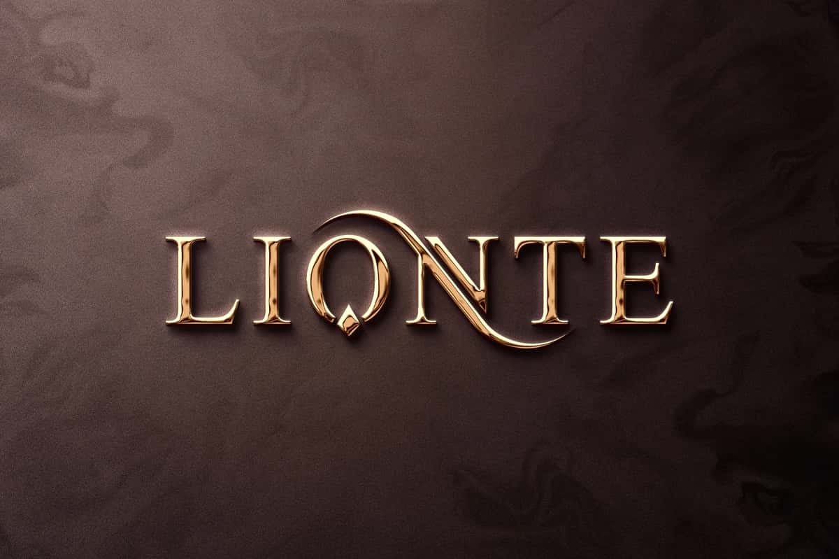 Hashamatli metall oltin logotipi maketi | Luxury metal gold logo mockup 1