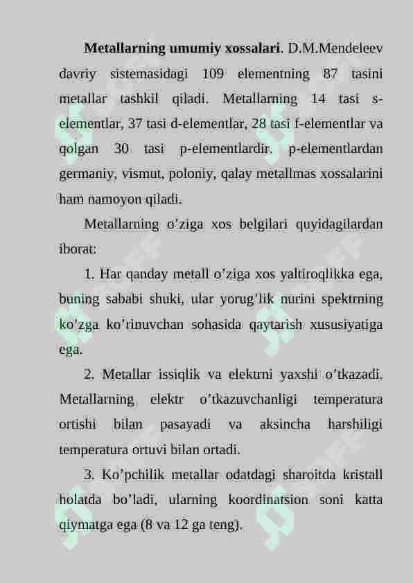 Mеtallar kimyosi 2