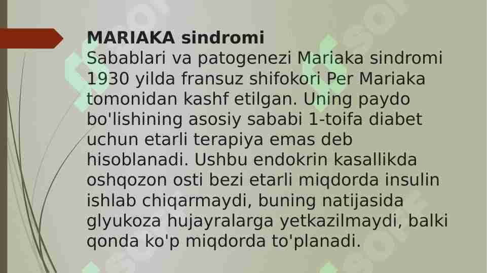 MARIAKA sindromi