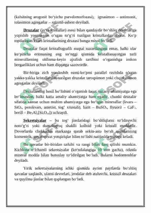 Minerallarning agregatlari 3