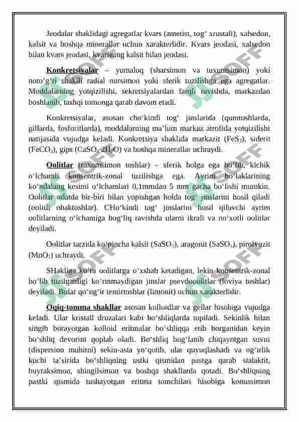 Minerallarning agregatlari 4
