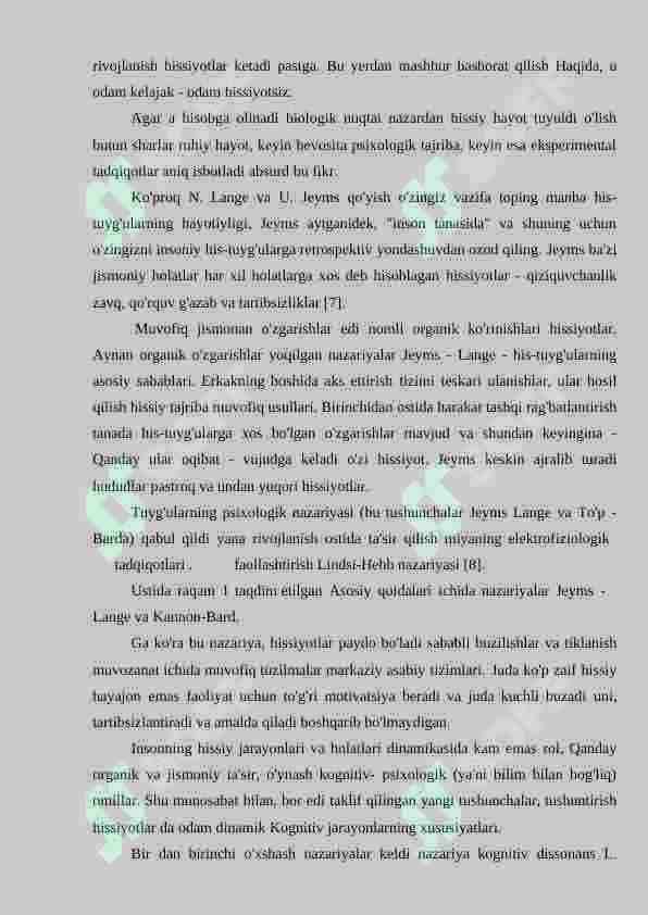 Nazariy vakillik haqida hissiyotlar va his-tuyg'ular. Ta'rif hissiyotlar va tuyg'ular ichida psixologiya. Tushuncha haqida hissiyotlar va his-tuyg'ular. Fiziologik asoslar hissiyotlar va his-tuyg'ular. Tasniflash hissiyotlar va his-tuyg'ular. Xususiyatlari ko'rinishlari hissiyotlar va tuyg'ular ichida hayot shaxs. 5