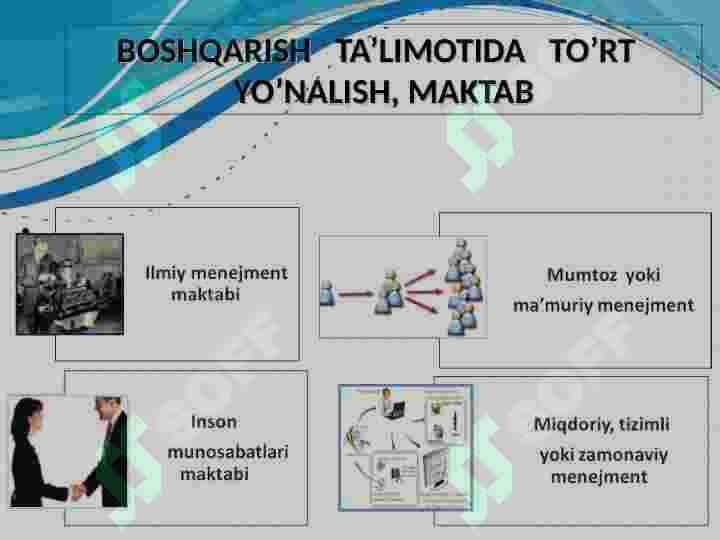 MENEJMENT MAKTABLARI 3
