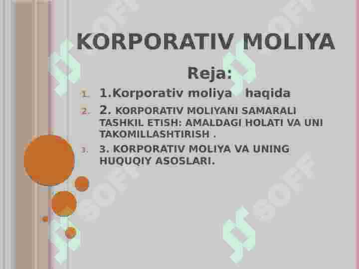 Korporativ Moliya 2