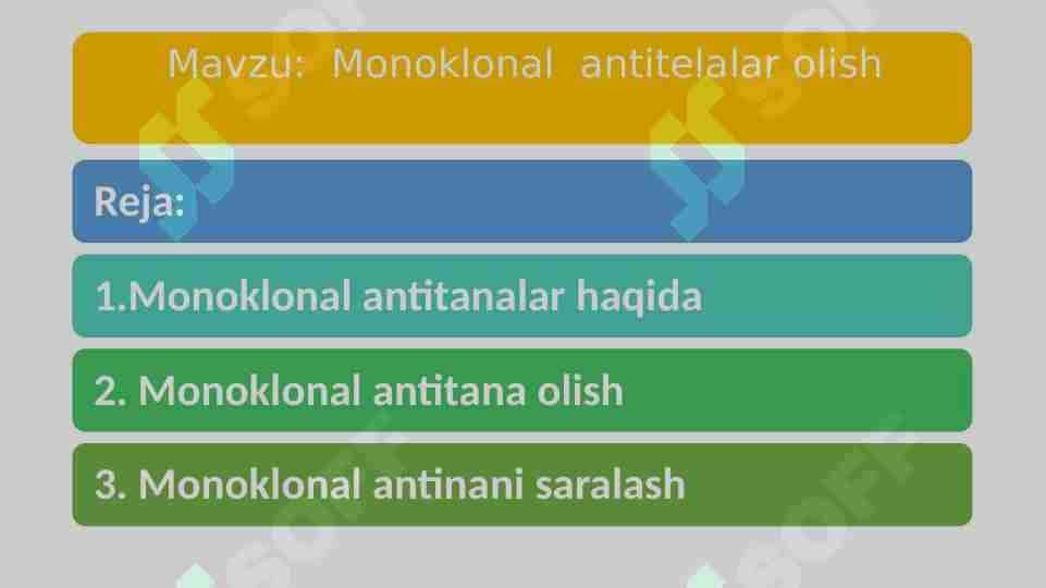 Monoklonal  antitelalar olish