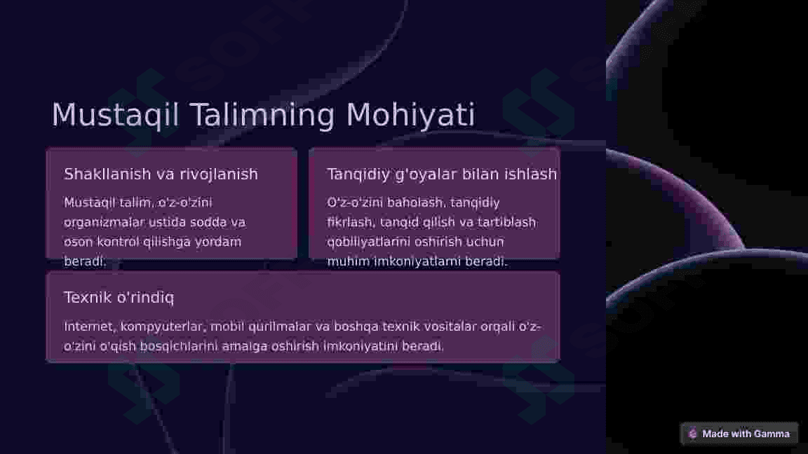 Mustaqil talim va uning bajarilishi 4