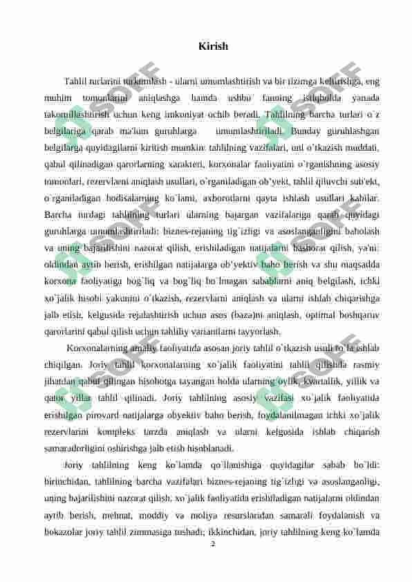 Iqtisodiy tahlilning turlari 2
