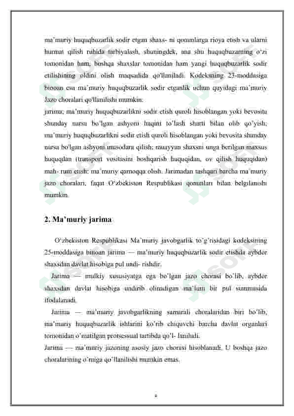 Ma'muriy jazo qo'llash asoslari va  uning o'ziga xos xususiyatlari 4