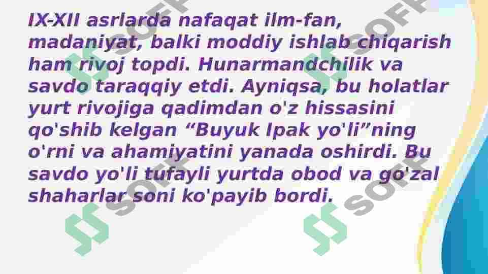 MUSTAQILLIK YILLARIDA O‘ZBEKISTONNING MA’NAVIY VA MADANIY TARAQQIYOTI 4