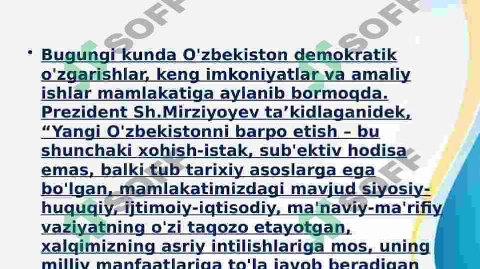 MUSTAQILLIK YILLARIDA O‘ZBEKISTONNING MA’NAVIY VA MADANIY TARAQQIYOTI 5