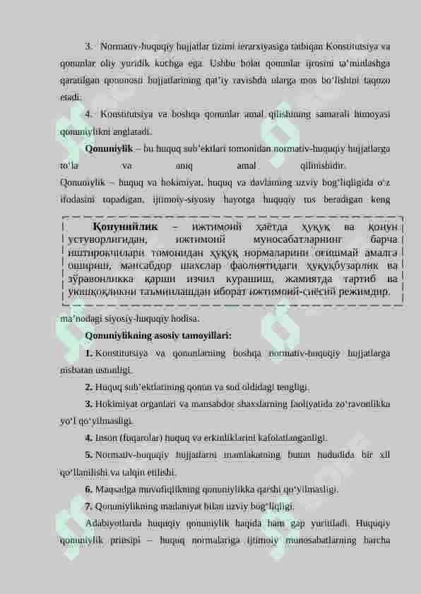 Huquq ustunligi va huquqiy tartibot 2