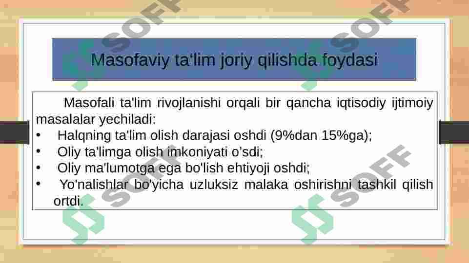 Masofaviy ta‘lim. Dual ta‘lim. 5