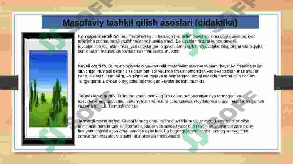 Masofaviy ta‘lim. Dual ta‘lim. 6