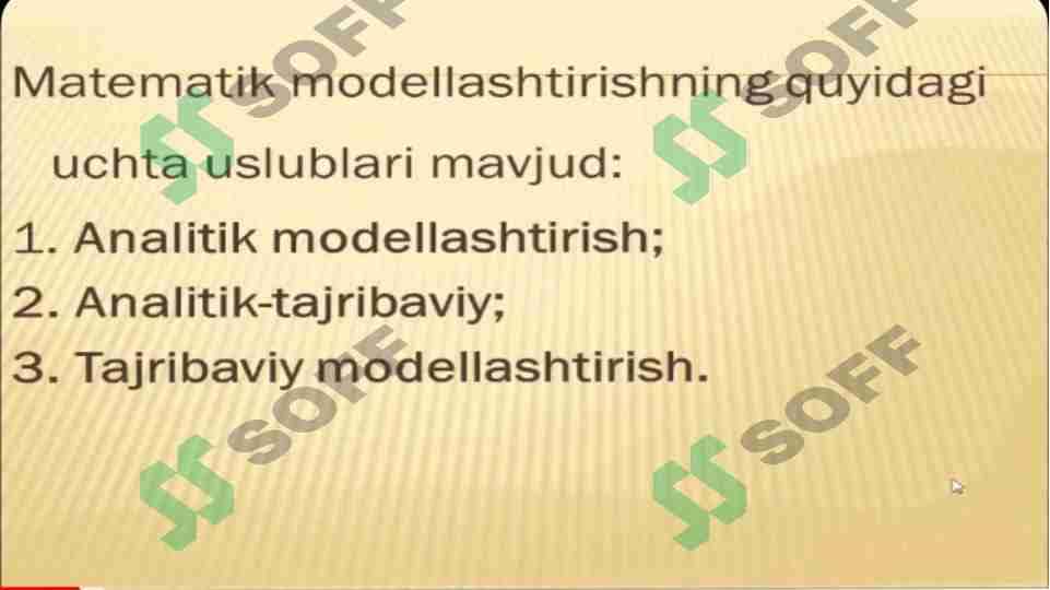 Matematik modellashtirish 1
