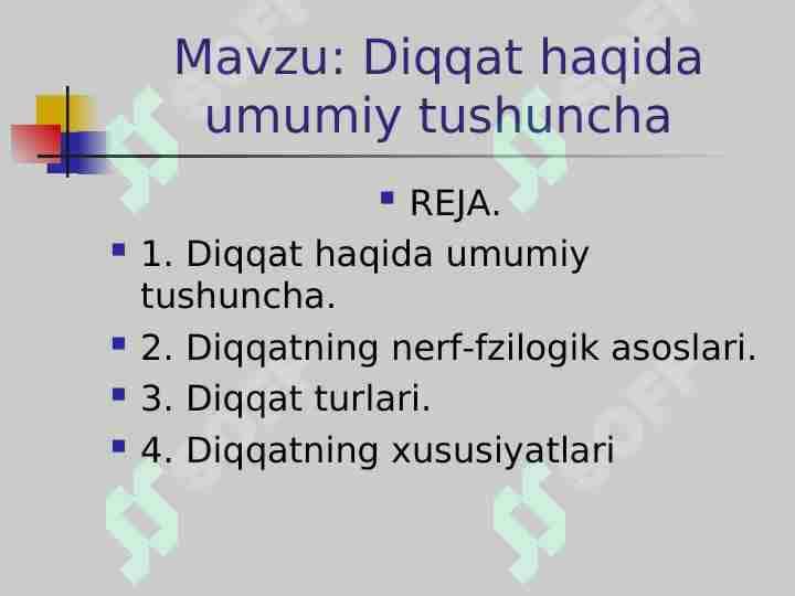 Diqqat haqida umumiy tushuncha 1