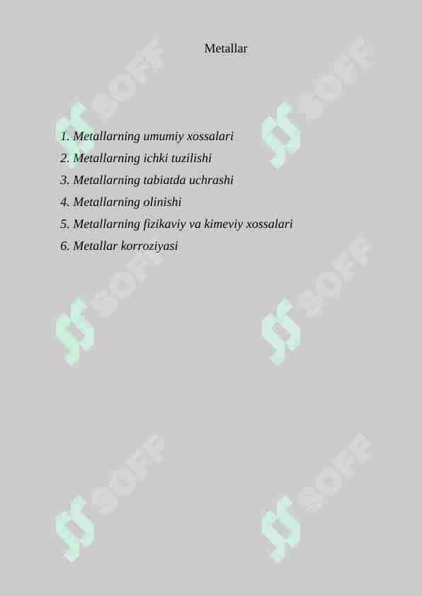 Metallar 1