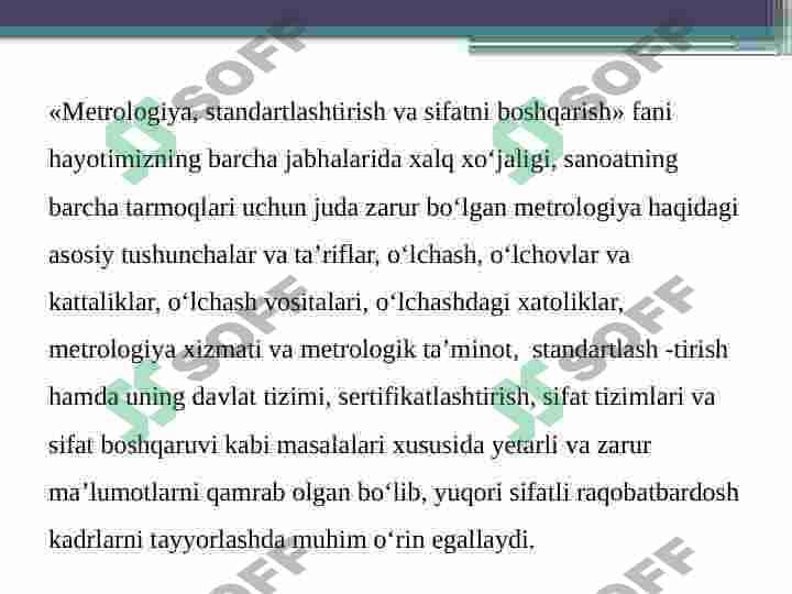 Metrologiya bo`yicha asosiy tushunchalar va ta`riflarni o`rganish 3