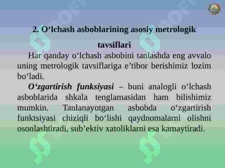 Oʻlchov vositalari 6