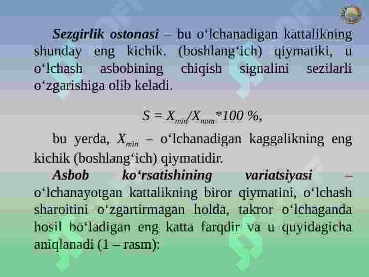 Oʻlchov vositalari 8