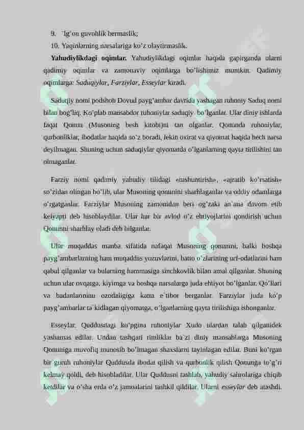 Milliy dinlar 3