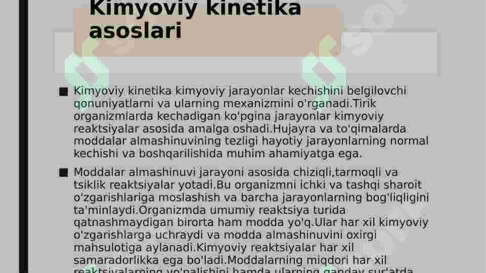 Oddiy fermentativ jarayonlar kinetikasi. Mixaelis tenglamasi va uning modifikatsiya shakllari 2