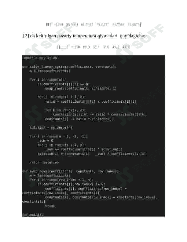 Temperatura masalasining pythonda yechilishi 4