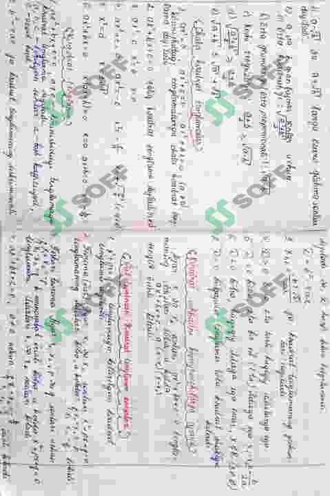 Algebra va Geometriyadan fo’rmulallar (qo'lda yozilgan ) 7