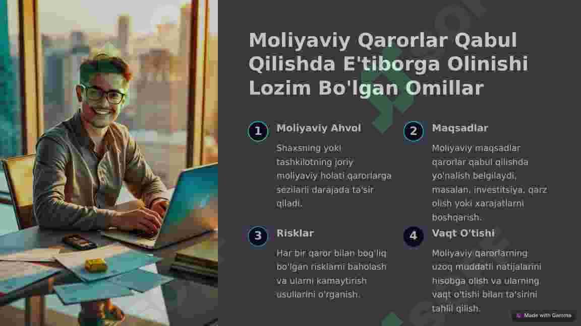 Moliyaviy qarorlar 3