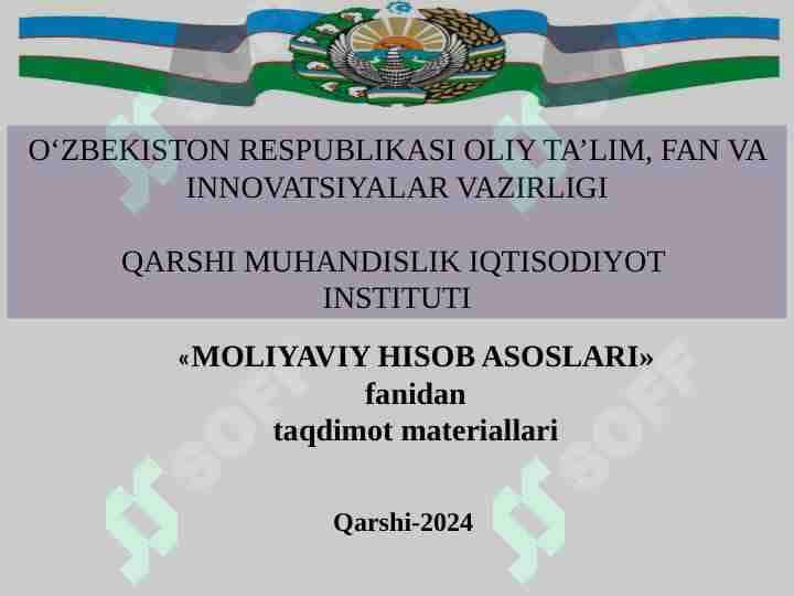 Molyaviy natijalar hisobi 1