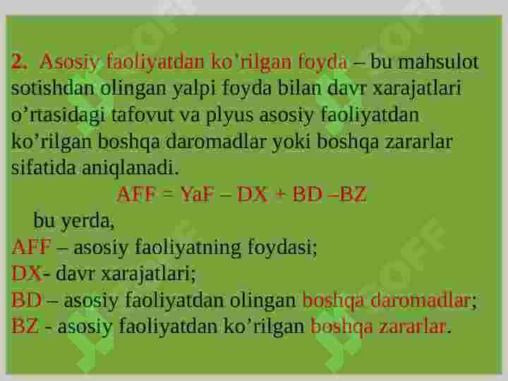 Molyaviy natijalar hisobi 6