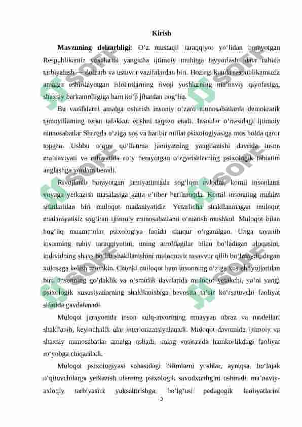 Muloqot treninggi 3