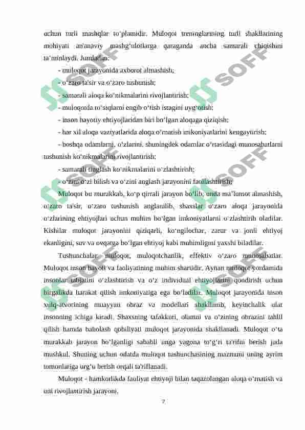Muloqot treninggi 7