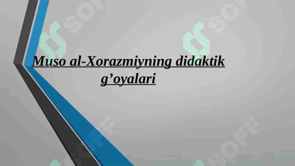 Muso Al Xorazmiy 1