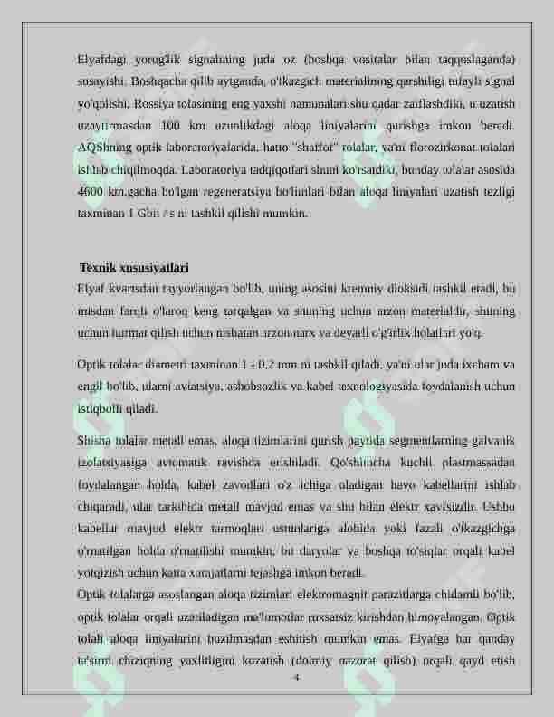Abonent kirishining optik tolali tarmoqlarida EPON/GEPON texnologiyasi. 5