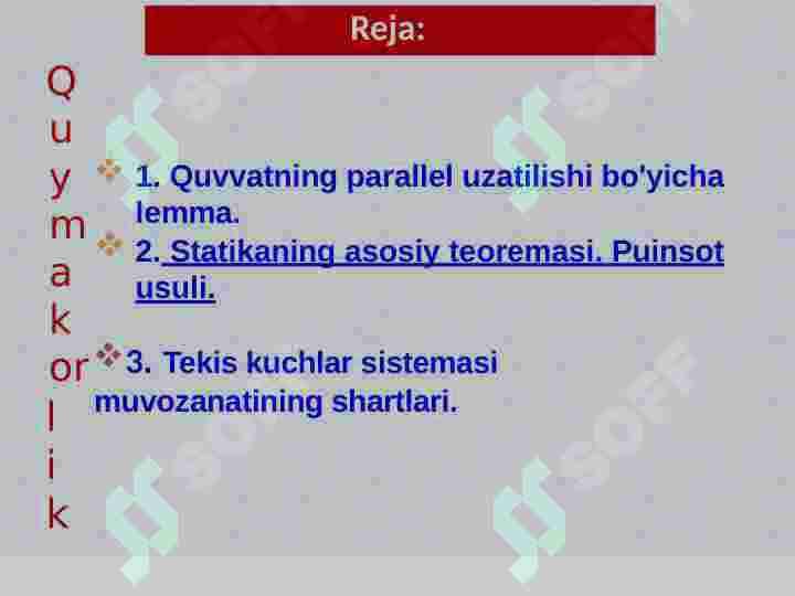 Muvozanat shartlari 2