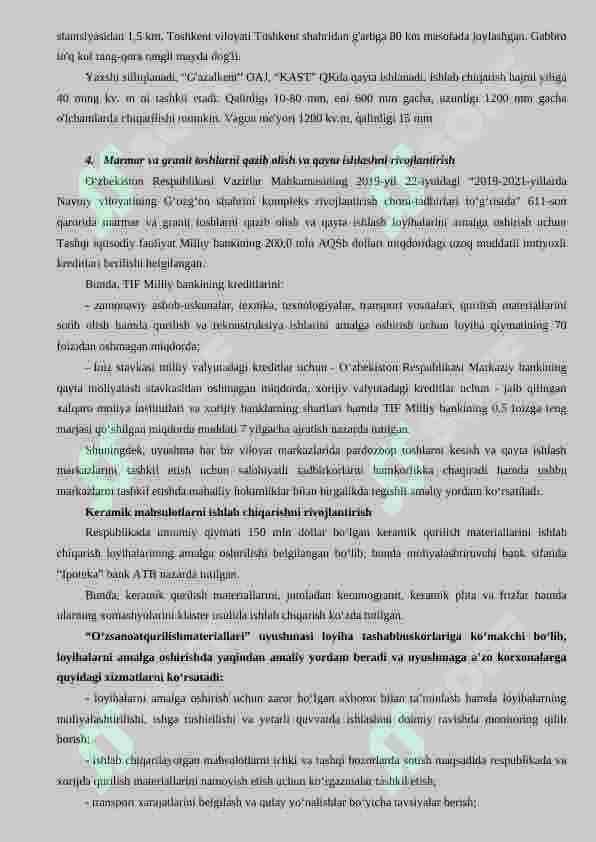 Granit va marmar konlarini qazib olish 4