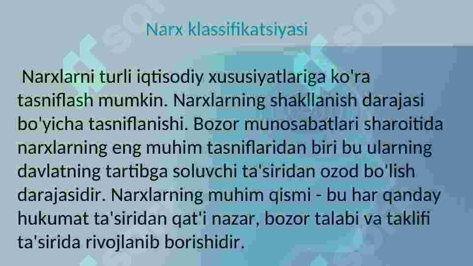Narx va narx siyosati 4