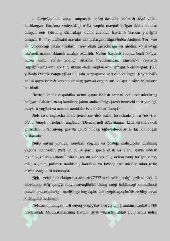 Neft. Neft kimyosi 4