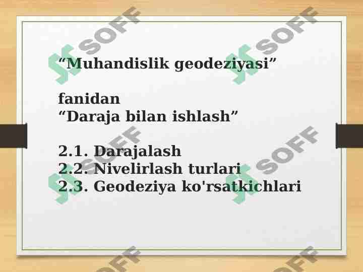 Nivelirlash