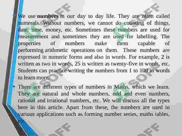 Numbers 2