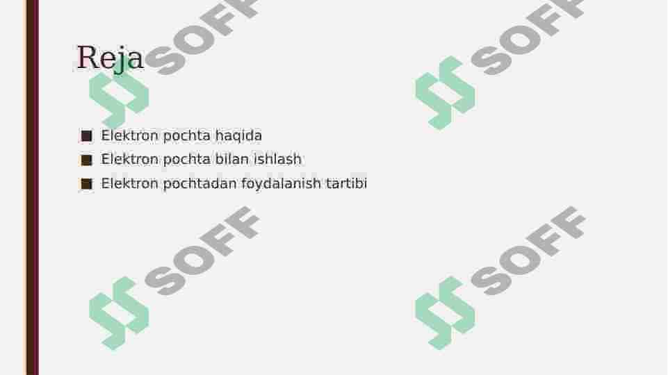 Elektron pochta orqali turli xildagi malumotlar uzatish va qabul qilish 2