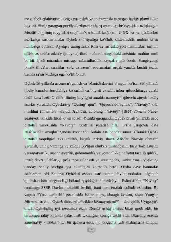 OYBEK – ROMANNAVIS 8