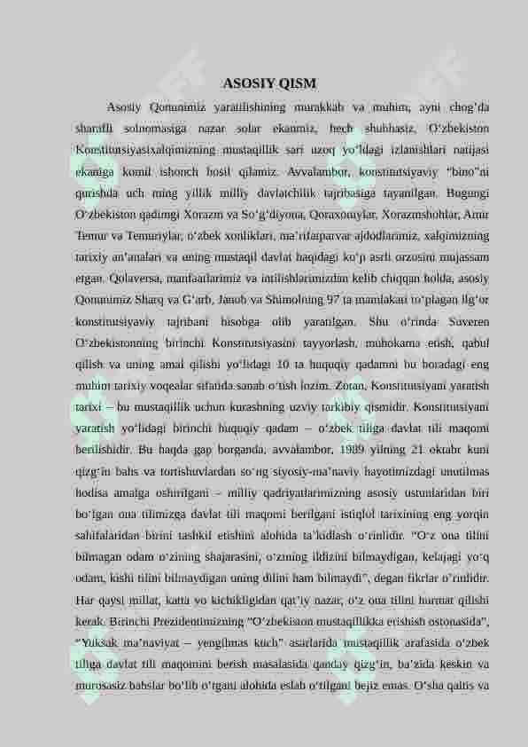 O’ZBEKISTON RESPUBLIKASI KONSTITUTSIYASINIG QABUL QILINISHI VA UNING TARIXIY AHAMIYAT 2
