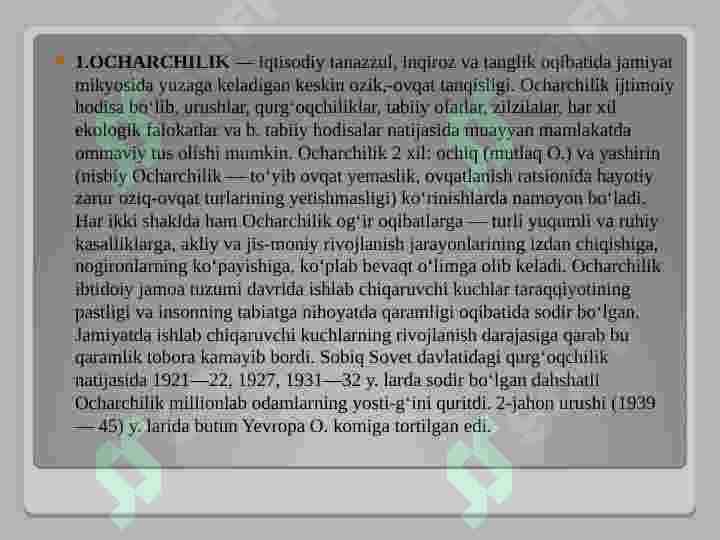 SSSR  davridagi  ocharchilik haqida 2