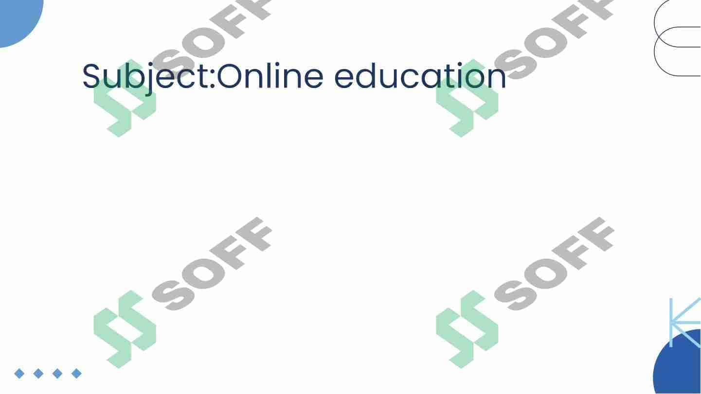 Online education 1