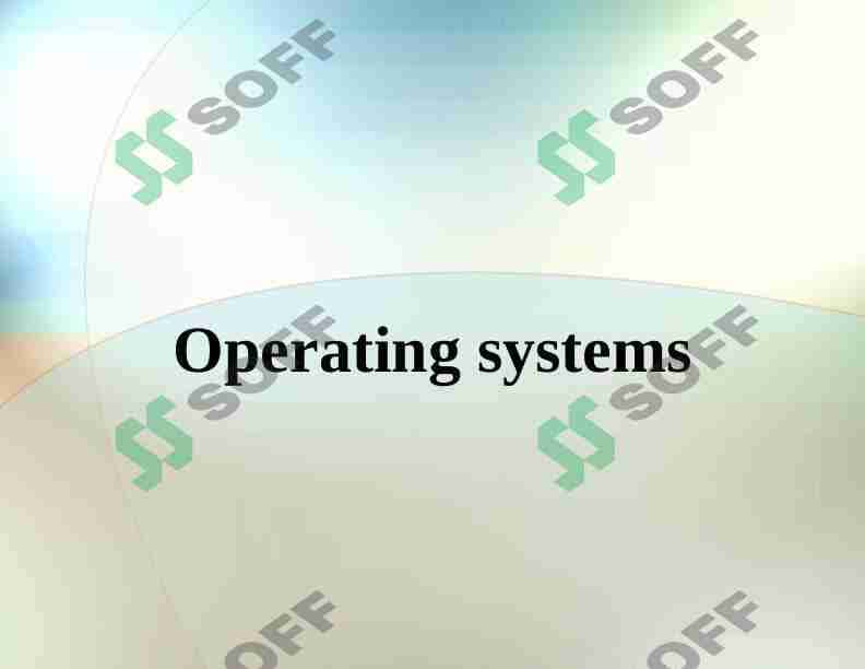 Operating systems