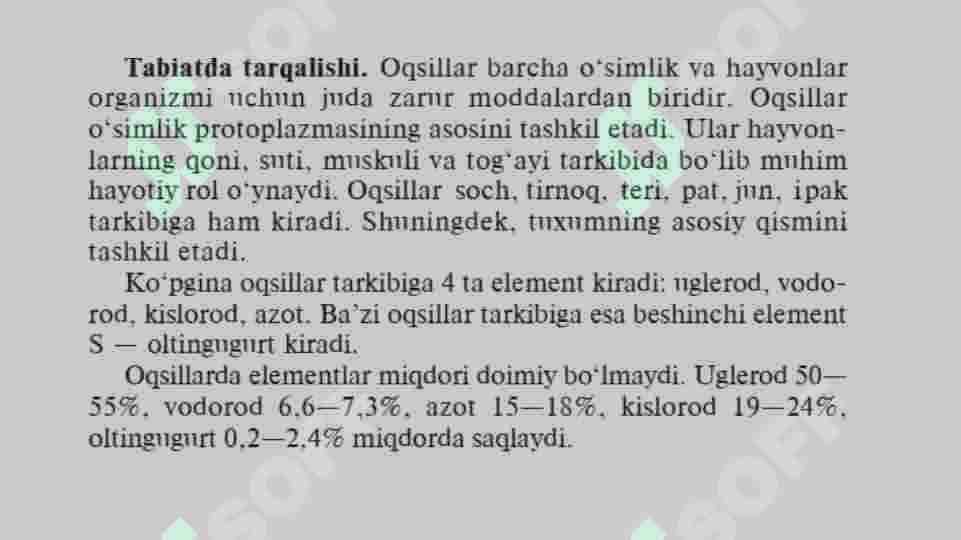Peptidlar. Oqsillar 4